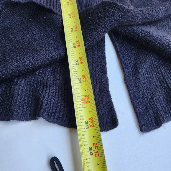 Sugar Rain Black Button Front Long  Cardigan Sweater Soft Acrylic Sz L - Picture 9 of 11